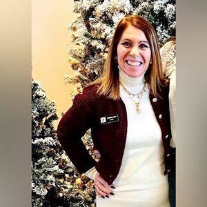 Burgundy Knit Cardigan